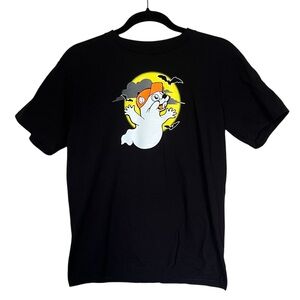 Buc-ee’s Bucees Kids Boo Yah Ghost Halloween Black T-Shirt Size Youth Large Boys